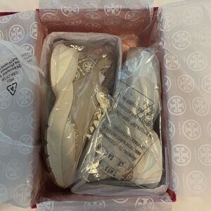 Brand New Tory Burch Sneakers - Tan/White